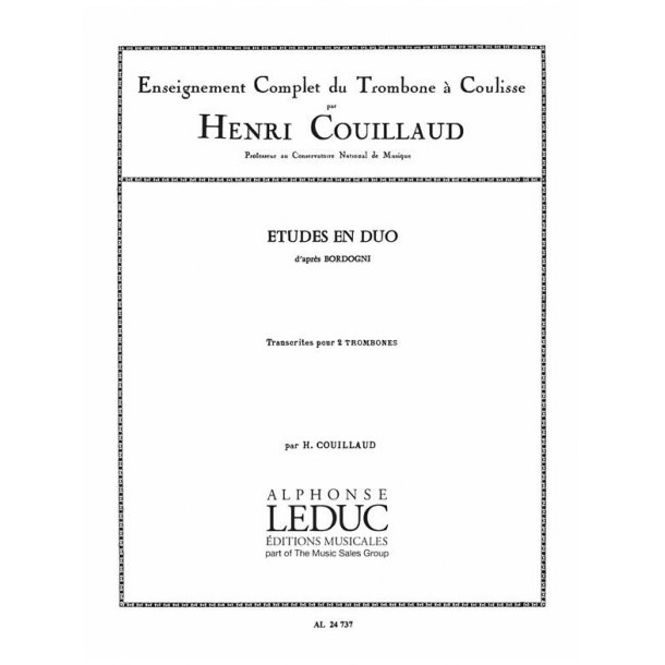Henri Couillaud: Etudes en Duo d'apr&egrave;s Bordogni (Trombones 2)