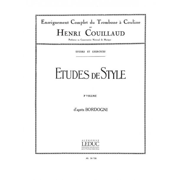 Henri Couillaud: Etudes de Style d'apr&egrave;s Bordogni Vol.2 (Trombone solo)