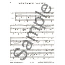 Robert Cl&eacute;risse: S&eacute;r&eacute;nade vari&eacute;e (Saxophone-Tenor & Piano)