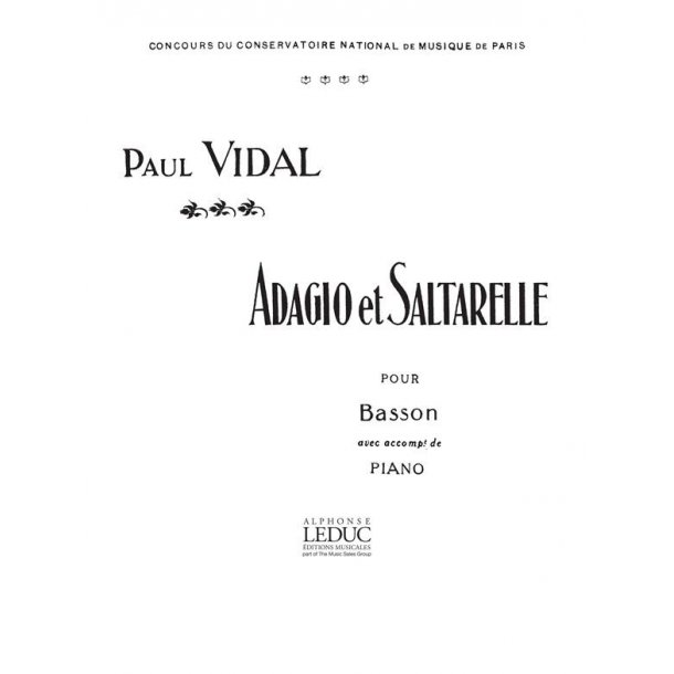 Paul Vidal: Adagio et Saltarelle (Bassoon & Piano)
