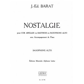 Jacques Ed. Barat: Nostalgie (Saxophone-Alto & Piano)