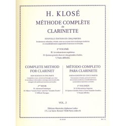 Hyacinthe E. Klos&eacute;: M&eacute;thode compl&egrave;te Vol.2 (Clarinet solo)