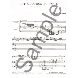 Henri Tomasi: Introduction Et Danse For Alto Saxophone And Piano