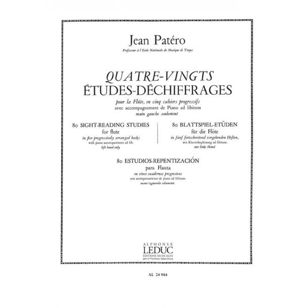 Jean Pat&eacute;ro: 80 Etudes de Dechiffrages Vol.3 (Flute & Piano)