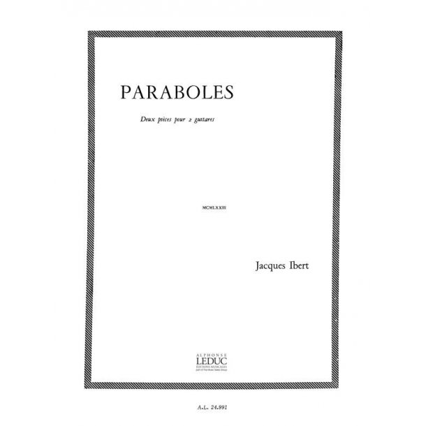Jacques Ibert: Paraboles, 2 Pi&egrave;ces (Guitars 2)