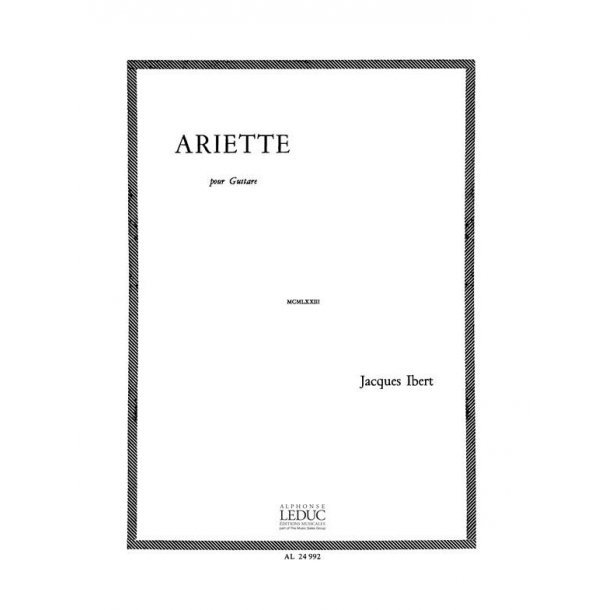 Ibert Jacques Ariette Guitar Book