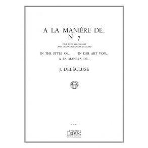 Jacques Delécluse: A la Manière de...No.7 (Percussion(s) & Piano)