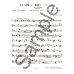 Fernand Caratg&eacute;: 12 Etudes faciles, d'apr&egrave;s Samie (Flute solo)