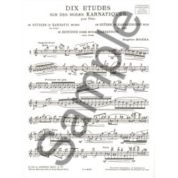 Eug&egrave;ne Bozza: 10 Etudes sur des M&ocirc;des karnatiques (Flute solo)