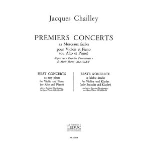 Jacques Chailley: Premiers Concerts, 12 Morceaux faciles (Violin & Piano)