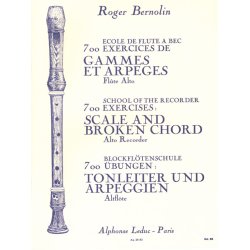 Roger Bernolin: 700 Exercices de Gammes et Arp&egrave;ges (alto) (Recorder solo)