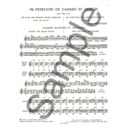 Roger Bernolin: 700 Exercices de Gammes et Arp&egrave;ges (alto) (Recorder solo)