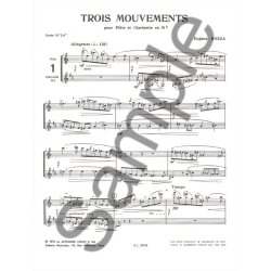 Eug&egrave;ne Bozza: Trois Mouvements (Flute And Clarinet)