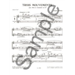 Eug&egrave;ne Bozza: Trois Mouvements (Flute And Clarinet)