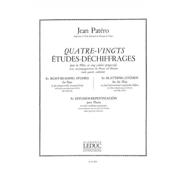 Jean Pat&eacute;ro: 80 Etudes de Dechiffrages Vol.5 (Flute & Piano)