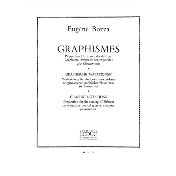 Eug&egrave;ne Bozza: Graphismes (Clarinet solo)