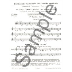 Falk Formation Rationnelle De L'oreille Musicale Volume 1 Elem Book