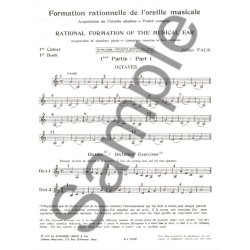 Falk Formation Rationnelle De L'oreille Musicale Volume 1 Elem Book