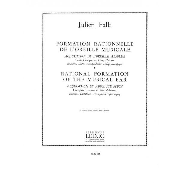 Falk Formation Rationnelle L'oreille Musicale Vol 3 Dictees Tonales Bk