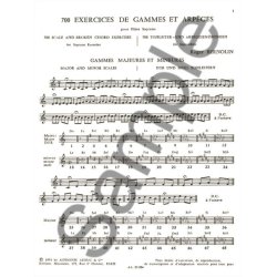 Roger Bernolin: 700 Exercices de Gammes et Arp&egrave;ges (sop) (Recorder solo)