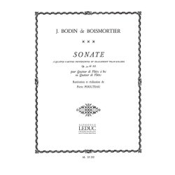 Joseph Bodin de Boismortier: Sonate Op.34, No.3 en 4 Parties... (Flutes 4)