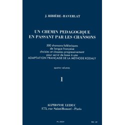 Jacotte Ribi&egrave;re-Raverlat: Un Chemin p&eacute;dagogique en passant par les Chansons Vol.1 (Recorder solo)