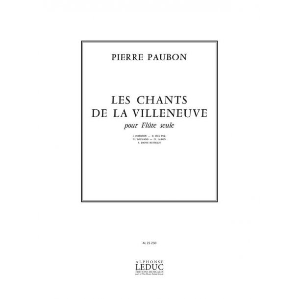 Pierre Paubon: Les Chants de la Villeneuve (Flute solo)