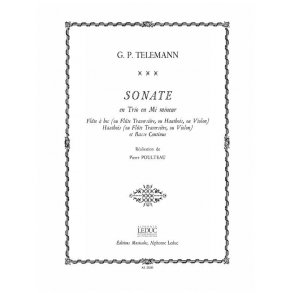 Georg Philipp Telemann: Sonata en Trio in E minor (Trio - Mixed)