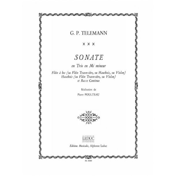 Georg Philipp Telemann: Sonata en Trio in E minor (Trio - Mixed)