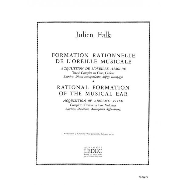 Falk Formation Rationnelle De L'oreille Musicale Vol 4 &amp; 5 Voice Book