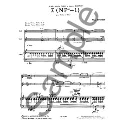 Alain Louvier: Sigma (Violin & Piano)