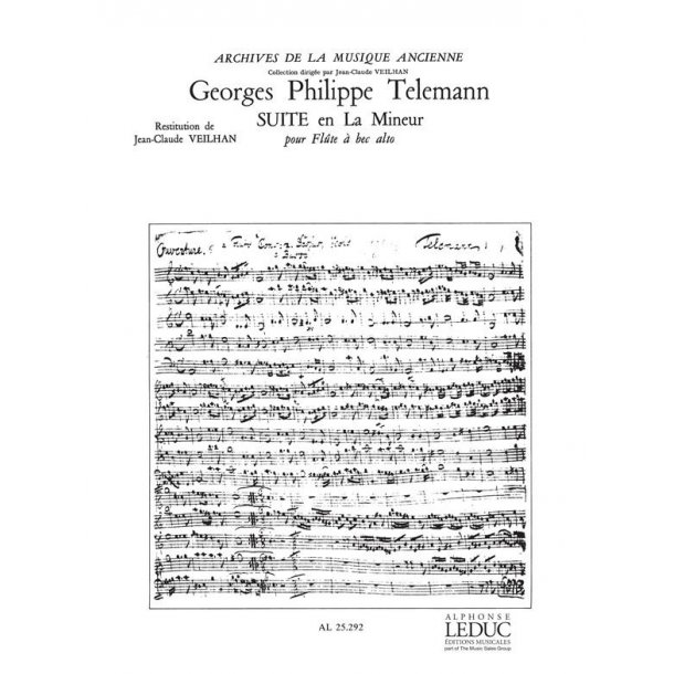 Georg Philipp Telemann: Suite in A minor (Recorder & other Instruments)