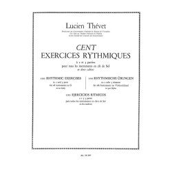 Lucien Th&eacute;vet: 100 Exercices rythmiques Vol.1 &agrave; 2 Parties (Horn solo)