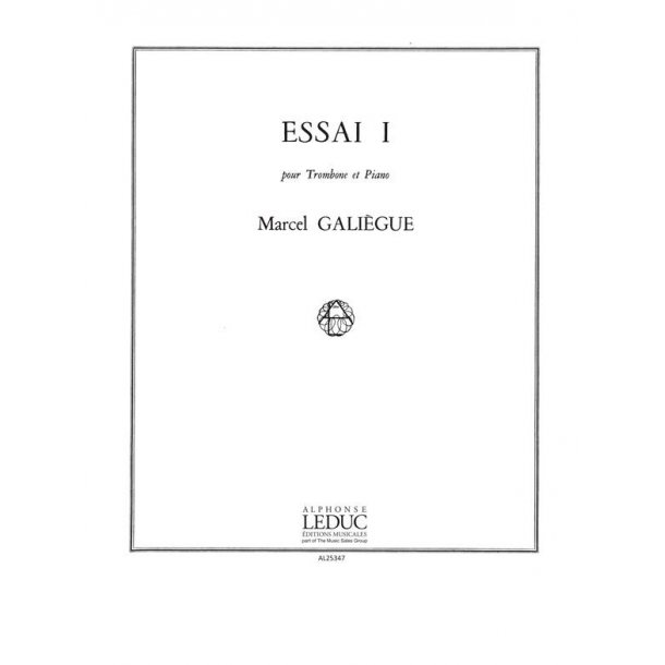 Galiegue Essai 1 Trombone &amp; Piano Book