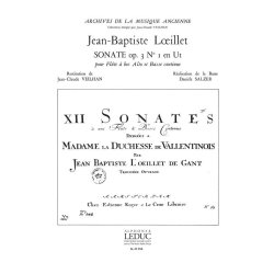 Loeillet Sonata In C Op 3 No 1 Treble Recorder & Basso Continuo Book