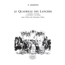 Leduc Quadrille Des Lanciers 4 Recorders Percussion & Piano Book