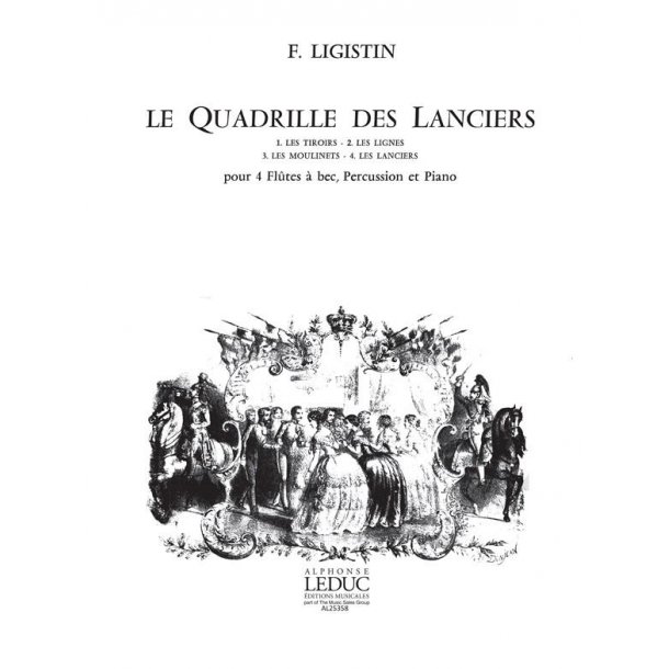 Leduc Quadrille Des Lanciers 4 Recorders Percussion & Piano Book