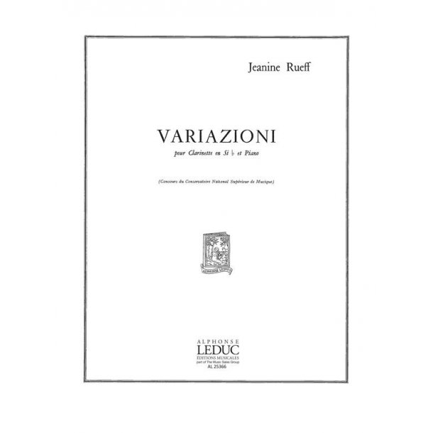 Jeanine Rueff: Variazioni (Clarinet & Piano)