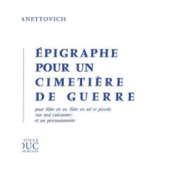 Daniele Zanettovich: Epigraphe pour une Cimeti&egrave;re de Guerre (Flute & Percussion)