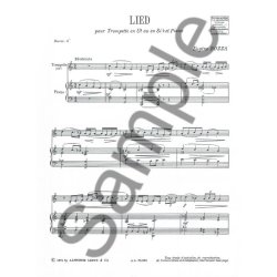 Eug&egrave;ne Bozza: Lied (Trumpet/Piano)