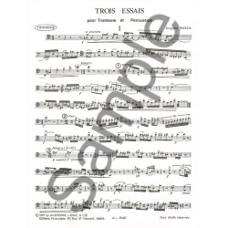 Eug&egrave;ne Bozza: 3 Essais (Trombone & Percussion)