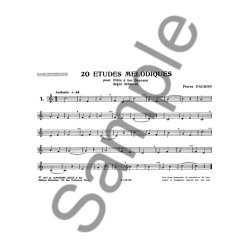 Pierre Paubon: 20 Etudes m&eacute;lodiques (sop) (Recorder solo)
