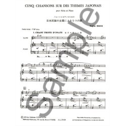 Eug&egrave;ne Bozza: 5 Chansons sur des Th&egrave;mes populaires japonais (Flute &amp; Piano)