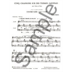 Eug&egrave;ne Bozza: 5 Chansons sur des Th&egrave;mes populaires japonais (Flute &amp; Piano)
