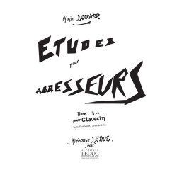 Alain Louvier: Etudes pour Agresseurs Vol.3 bis (Harpsichord solo)