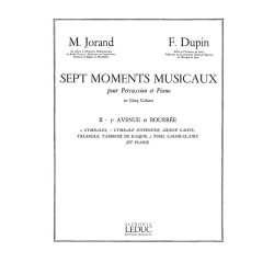 Marcel & Fran&ccedil;ois Jorand M.& Dupin F.: 7 Moments musicaux Vol.2: Avenue & Bourr&eacute;e (Percussion(s) & Piano)
