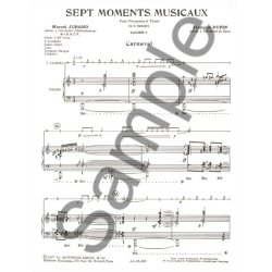 Marcel & Fran&ccedil;ois Jorand M.& Dupin F.: 7 Moments musicaux Vol.4: Carnaval (Percussion(s) & Piano)