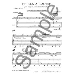 Graciane Finzi: De l'Un &agrave; l'Autre (Clarinet & Piano)