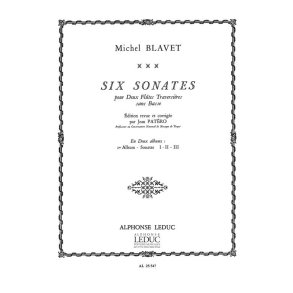 Michel Blavet: 6 Sonates Vol.1: No.1 - No.3 (Flutes 2)