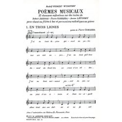 Schmidt Wunstorf Poemes Musicaux Voice &amp; Percussion Parts